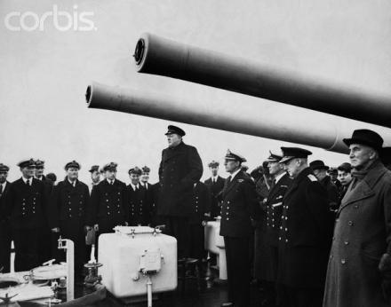 Churchill on HMS Exeter